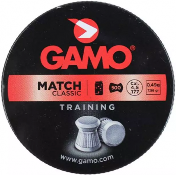 Пули пневматические GAMO Match 4,5мм (500шт) 10шт Пули пневматические GAMO Match 4,5мм (500шт) 10шт
